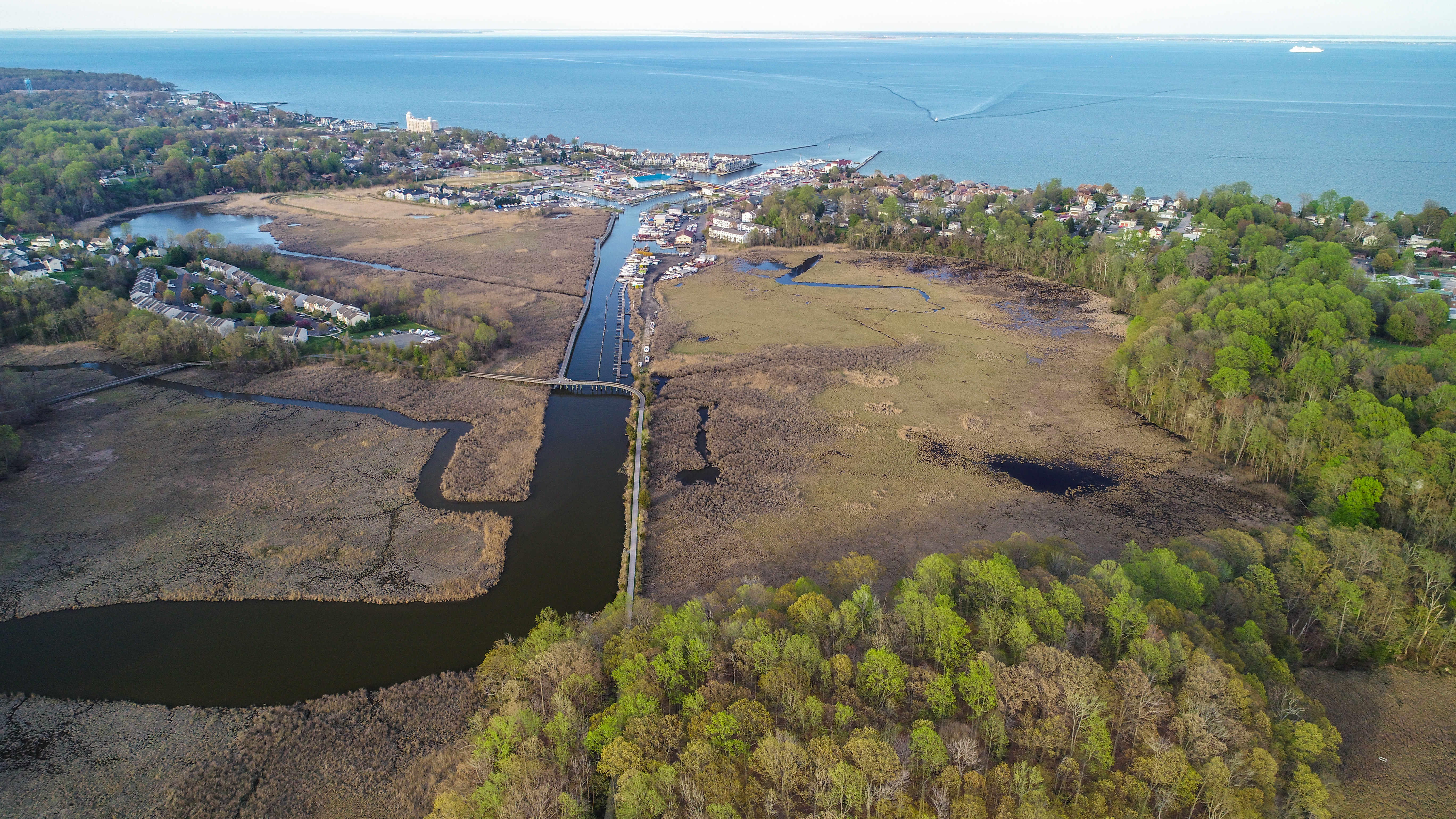 Aerial view of the Town of Chesapeake Beach