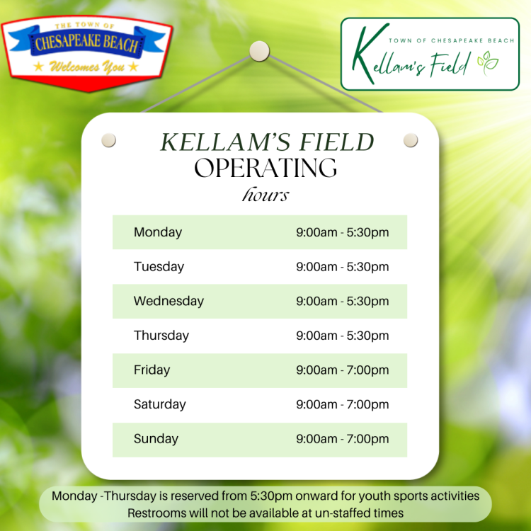 Kellams Field Hours