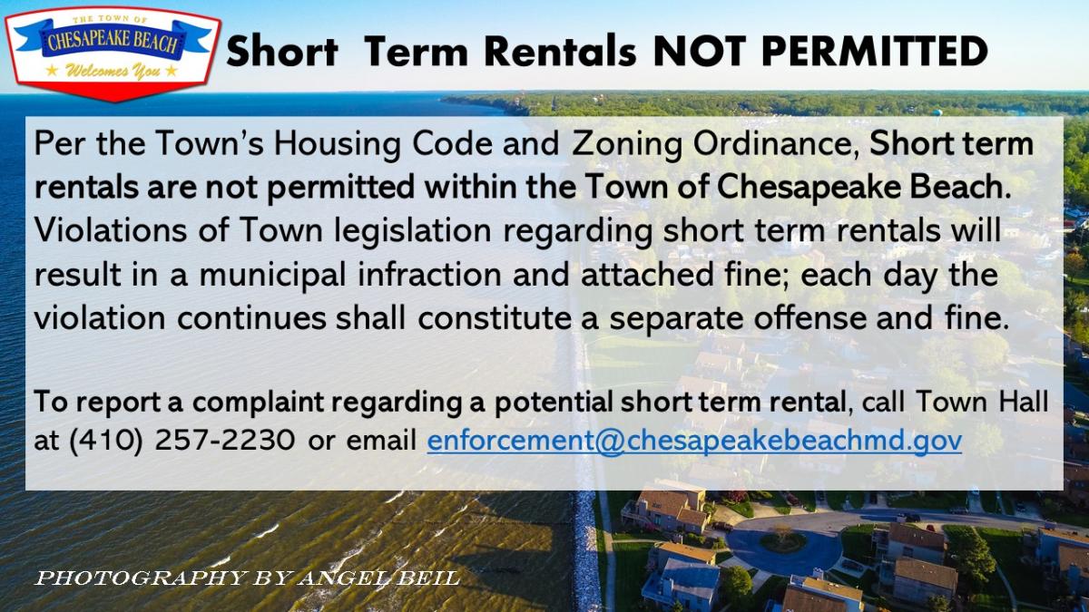 Short term rental not permitted