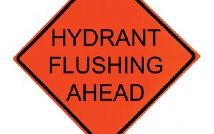 Hydrant flushing ahead